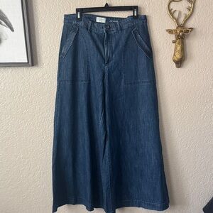 SPRING SALE...Pilcro Indigo Wide-Leg Denim Jeans - Dark Blue